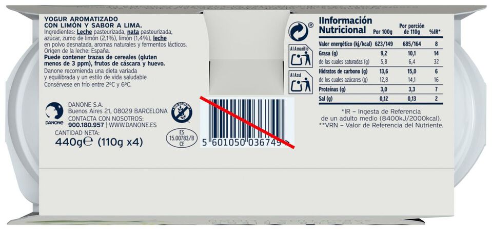 Yogur estilo griego Oikos pack 4 lima limón