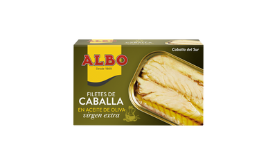 Filetes de caballa en aceite de oliva virgen Albo 85g