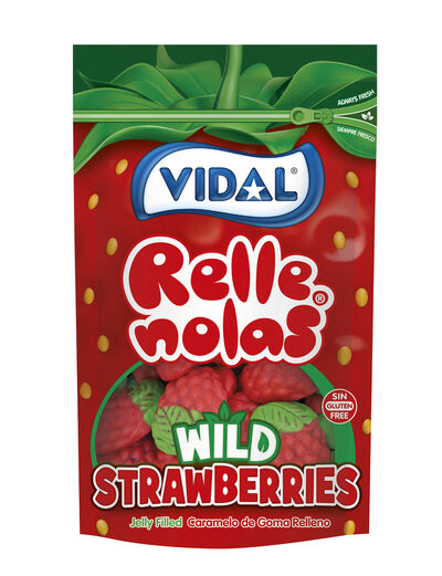 Golosinas fresas silvestres Rellenoslas Vidal 180g