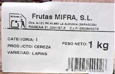 Cereza caja 1kg