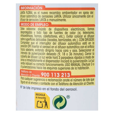 Ambientador automático Lanta recambio Floral
