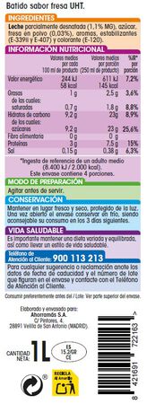 Batido Alipende 1l fresa