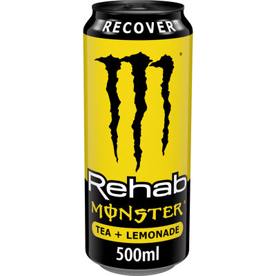 Bebida energ&eacute;tica Monster Energy 50cl rehab lemonade lata
