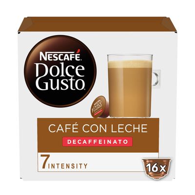 Café descafeinado leche nescafé Dolce Gusto 16 cápsulas