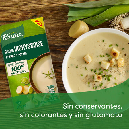 Crema vichyssoise Knorr 500ml con puerro y patata