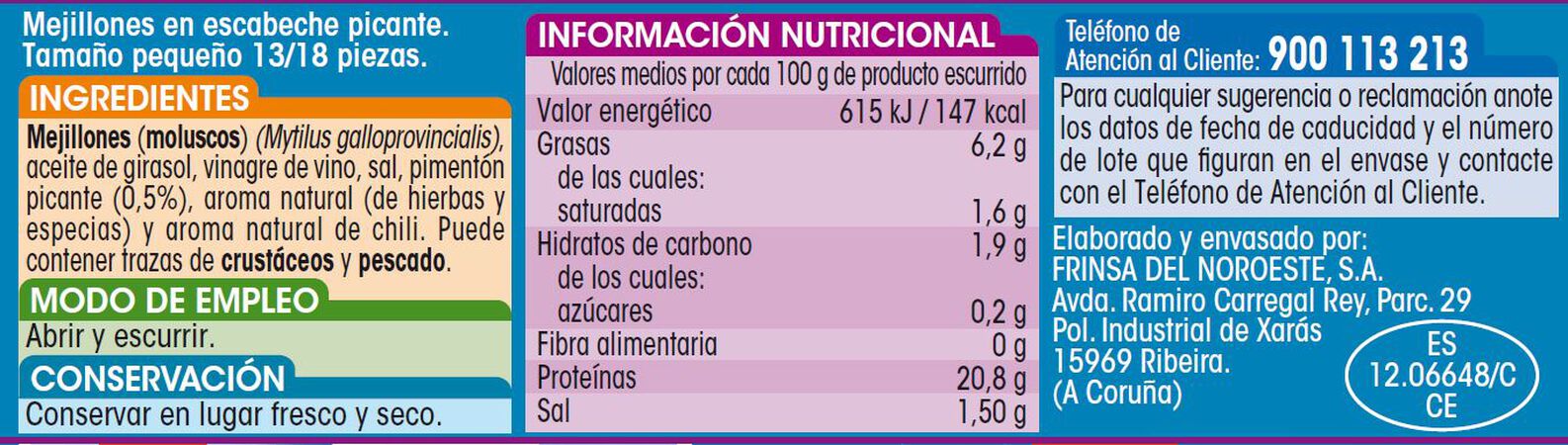 Mejillon Alipende 69g 13/18 escabeche picante