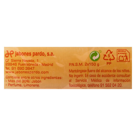 Jabón natural Pardo 2 uds 150g