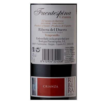 Vino tinto DO Ribera del Duero Fuentespina crianza
