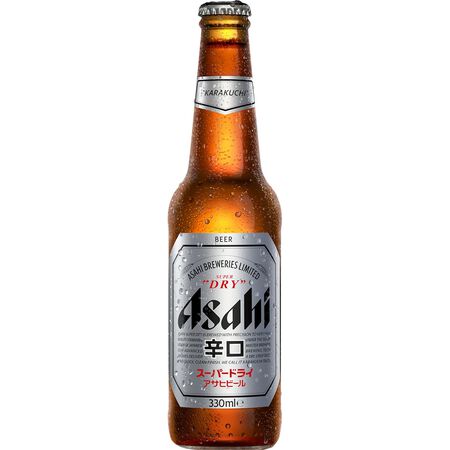 Cerveza rubia artesana de Japón super dry Asahi 33cl