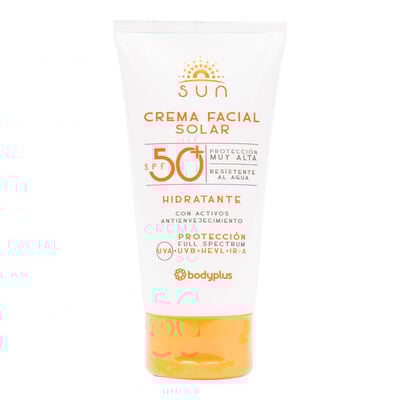 Crema solar facial Bodyplus FPS 50+