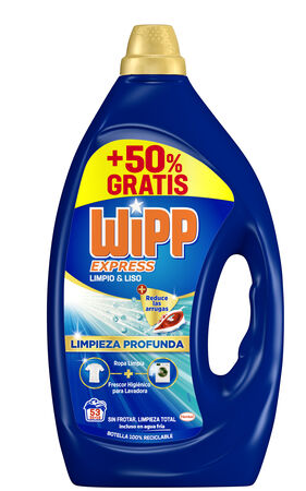 Detergente líquido Wipp Express 35+18 Lavados Limpio&Liso