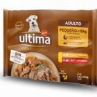 Ultima perro mini h&uacute;medo en salsa con pollo / buey 4x100gr