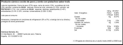 LOTE: 250 Gr de jamón cocido + 250 Gr pavo trufado + 250 Gr queso barra