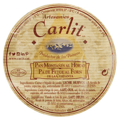 Pat&eacute; de monta&ntilde;a artesana Carlit