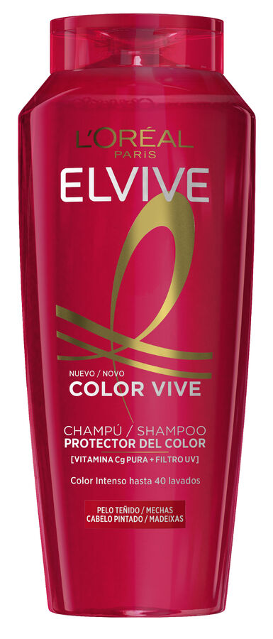 Champ&uacute; protector Elvive 380ml Color Vive para cabello te&ntilde;ido o mechas