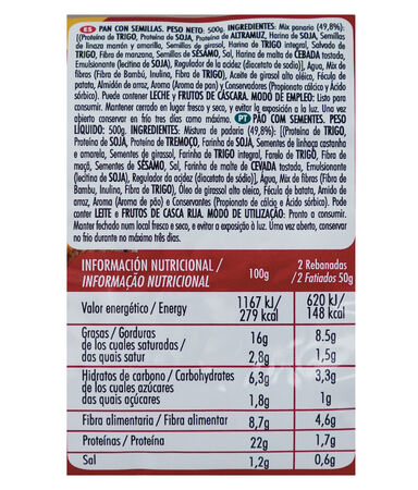 Pan molde Keto Protein Bestdiet Sport semillas 500g