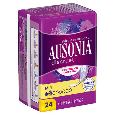 Compresa Discreet Ausonia 24 unidades Mini Protección Completa