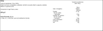 Chía vidasania Sos 200g