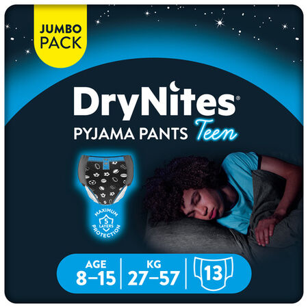 Pants calzoncillo Huggies Drynites Teen Boys 27-57kg 13 uds