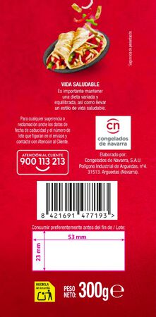 Relleno para fajitas Alipende 300g pollo