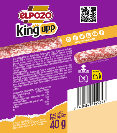 Mini fuet King Upp ElPozo 40 gr Original