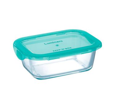 Recipiente Luminarc 197cl rectangular tapa verde