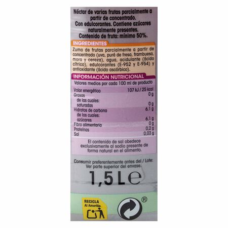 Néctar de frutas del bosque Alipende 1,5l