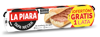 Paté tapa negra La Piara 3+1 75g