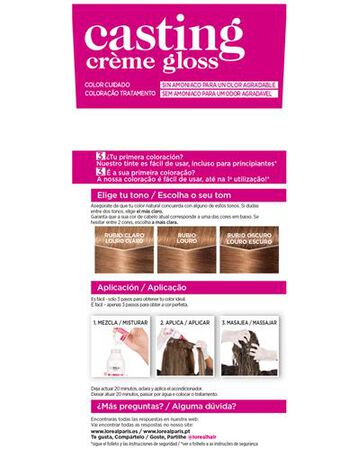 Tinte para el pelo sin amon&iacute;aco Casting Cr&egrave;me Gloss n&ordm; 700 rubio