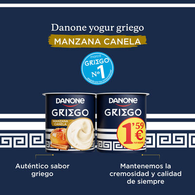 Yogur Griego Danone Pack 4 Manzana Y Canela