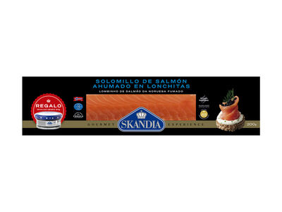 Solomillo de salm&oacute;n ahumado Skandia 200g + regalo esferificaciones de alga