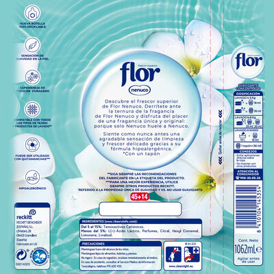 Suavizante Flor 59 lavados nenuco hipoalergénico
