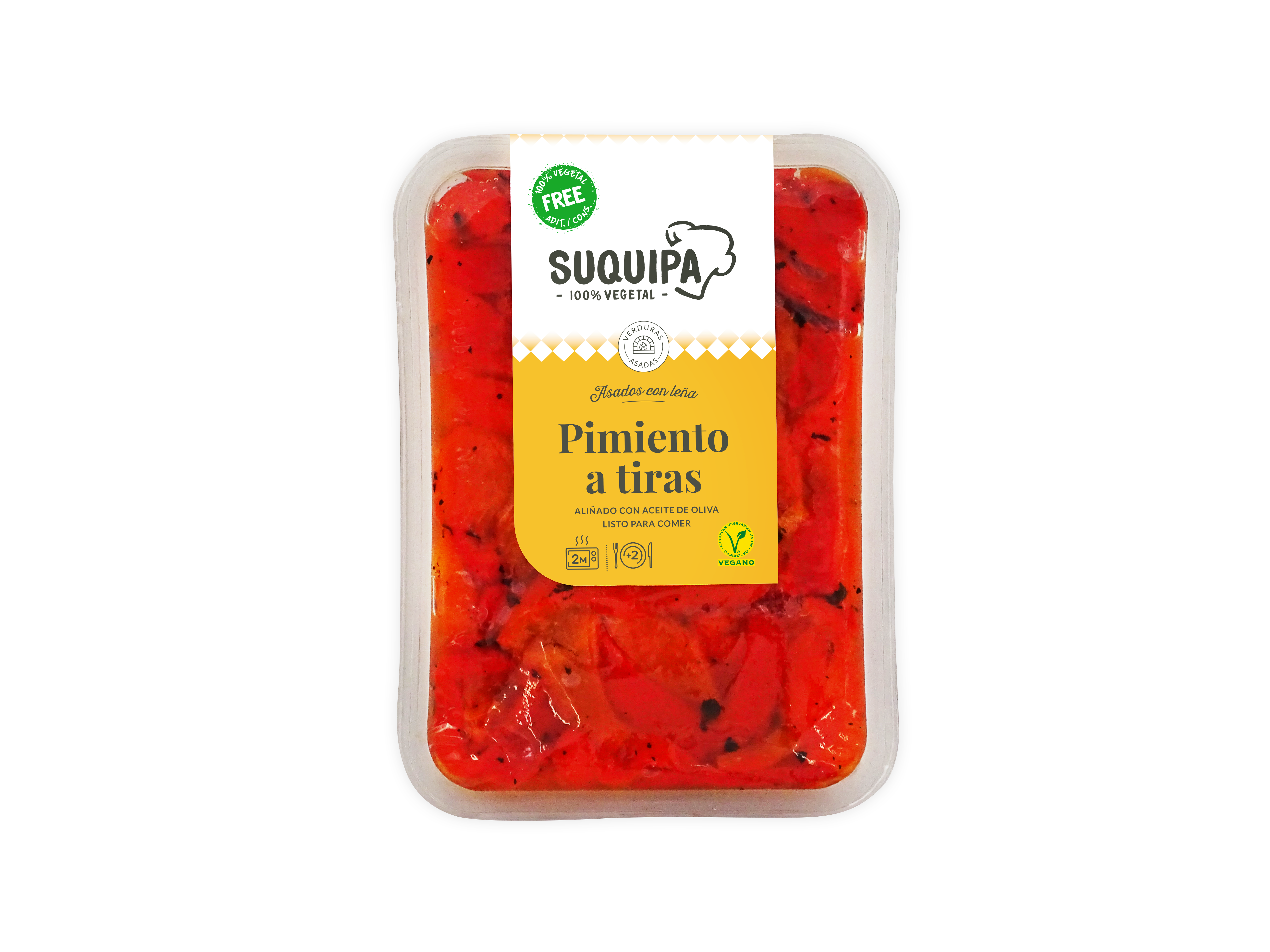 Pimientos en tiras al horno de leña Suquipa 250g