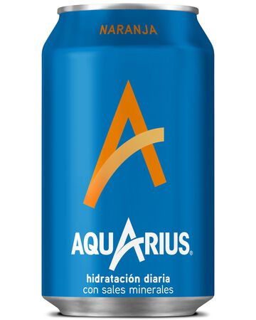Bebida isotónica Aquarius lata 33cl naranja