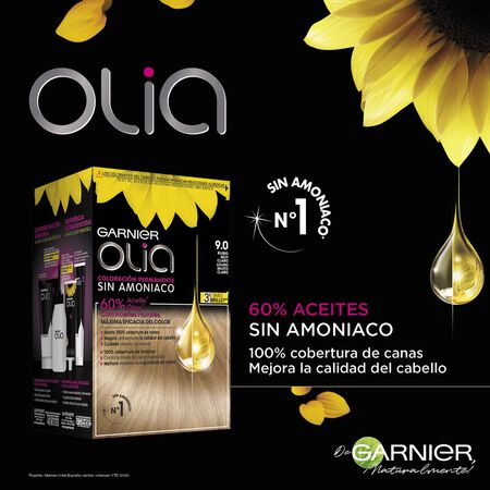 Tinte de cabello sin amoníaco Garnier Olia nº 9 rubio muy claro