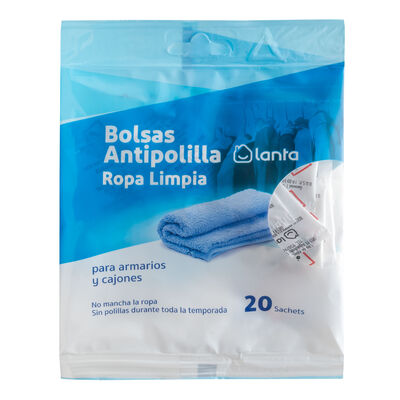 Antipolilla bolsa Lanta 20 uds ropa limpia