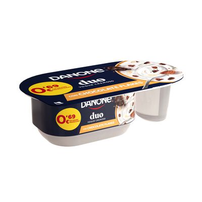 Yogur Danone Duo 102 gr Choco Flakes
