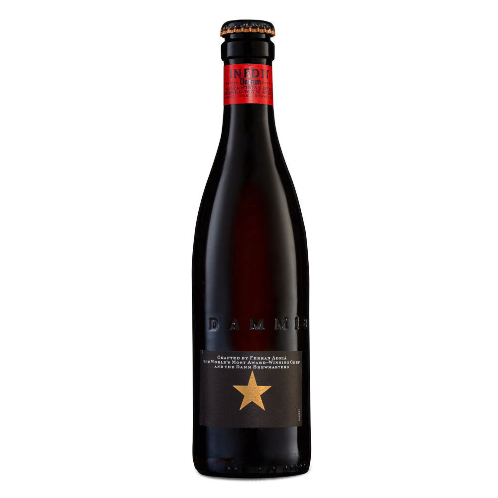 Cerveza rubia Inedit Damm botella 33cl