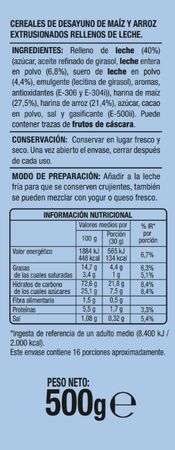 Cereales rellenos de leche Alipende 500g