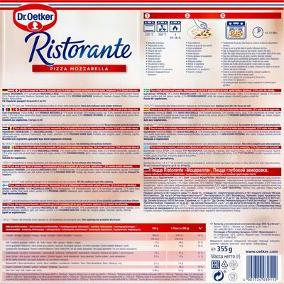 Pizza Ristorante Dr Oetker 335g mozzarella