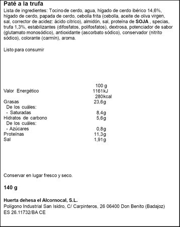 Paté a la trufa Iberitos 140g