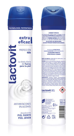 Desodorante en spray Lactovit 200ml extra eficaz sin alcohol
