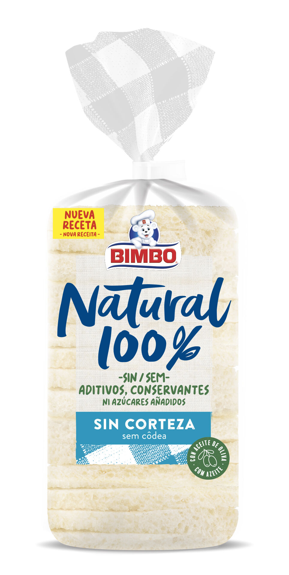 Pan molde Bimbo sin lactosa sin corteza natural 450g