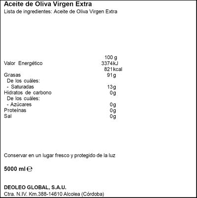 Aceite de oliva virgen extra El Nuestro Maestros de Hojiblanca 5l