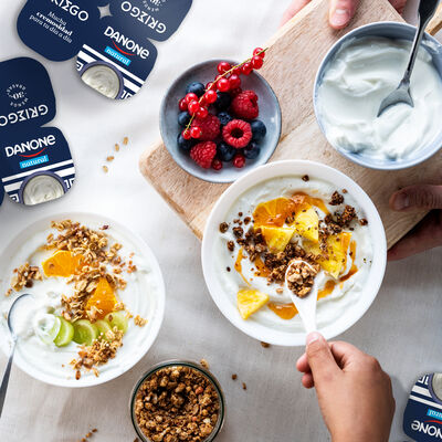 Yogur estilo griego Danone pack 4 natural