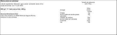 Melocoton en almibar Alcurnia 480g