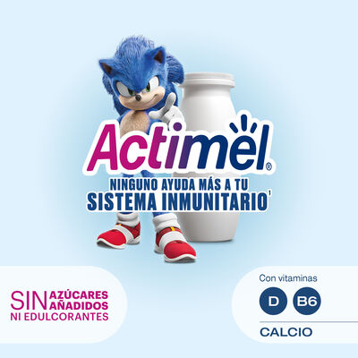 Actimel natural sin azúcares añadidos pack kids de 6x100g