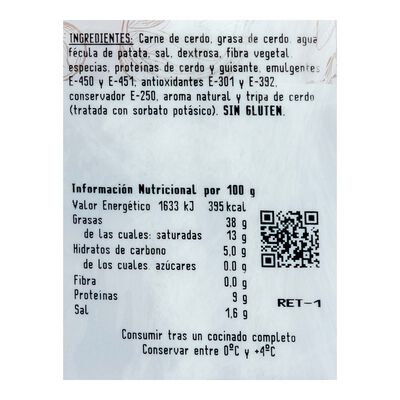 Butifarra blanca Alipende 300g aproximadamente