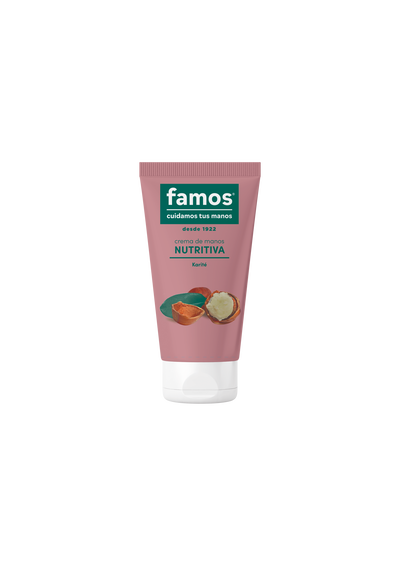 Crema de manos Famos 75 ml nutritiva con manteca de karité