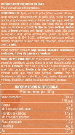 Croquetas Alipende 400g cocido